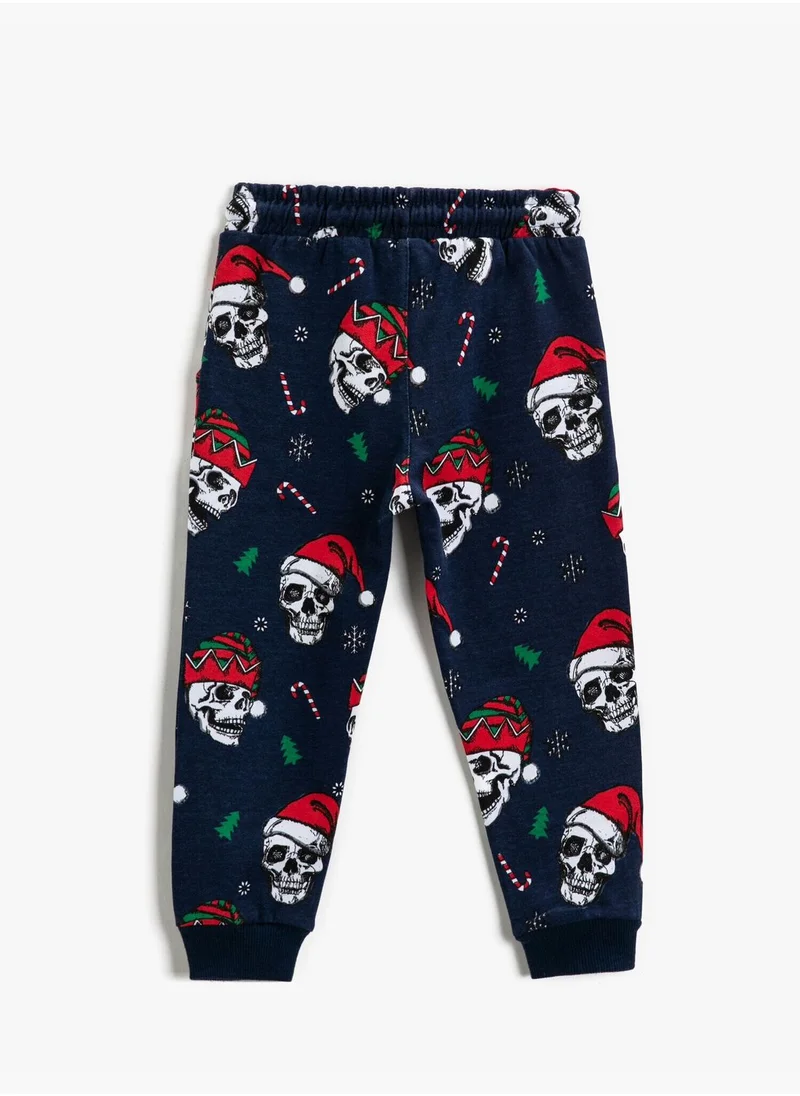 كوتون New Year Skull Printed Sweatpants