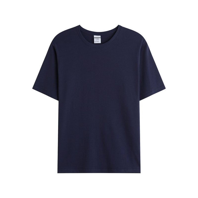 200 grams of pure cotton combed siro spinning advertising cultural shirt diy blank base shirt short sleeve t-shirt custom logo ink blue 