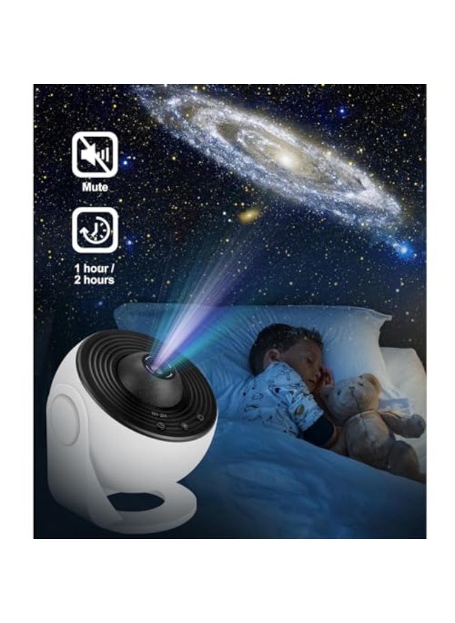 CCOVERY Projector lamp,Star Projector,Planetarium Galaxy Projector,Star Projector for Bedroom,360° Rotating Nebula Projector Lamp, Timed Starry Night Light Projector for Kids,12 Galaxy Discs (Black)
