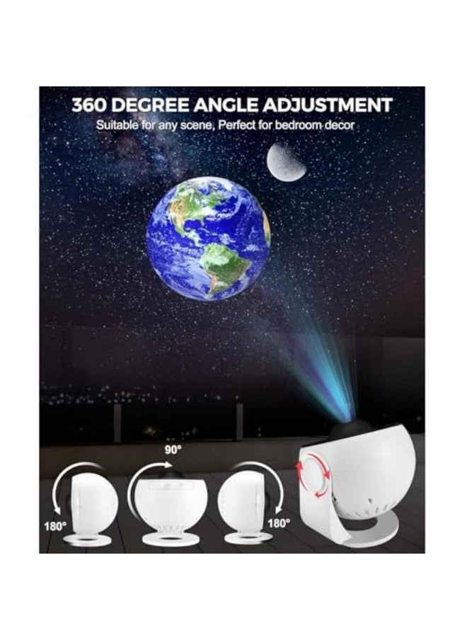 CCOVERY Projector lamp,Star Projector,Planetarium Galaxy Projector,Star Projector for Bedroom,360° Rotating Nebula Projector Lamp, Timed Starry Night Light Projector for Kids,12 Galaxy Discs (Black)