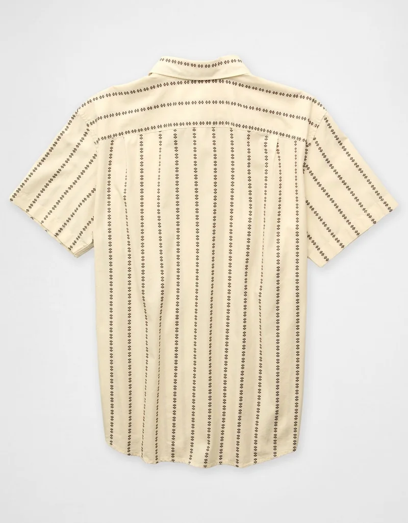 American Eagle  AE Short-Sleeve Button-Up Shirt for Men | Best Price UAE