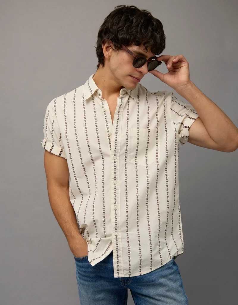 AE Short-Sleeve Button-Up Shirt