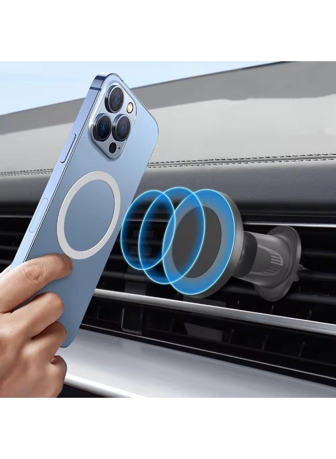 Reebux Magnetic Car Phone Holder, Compatible With Magsafe Car Mount Mobile Holder For Car Air Vent Car Phone Mount Directly Use With iPhone Series, Galaxy Series, Xiaomi, HONOR - Image 3