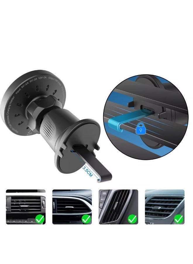 Reebux Magnetic Car Phone Holder, Compatible With Magsafe Car Mount Mobile Holder For Car Air Vent Car Phone Mount Directly Use With iPhone Series, Galaxy Series, Xiaomi, HONOR - Image 5