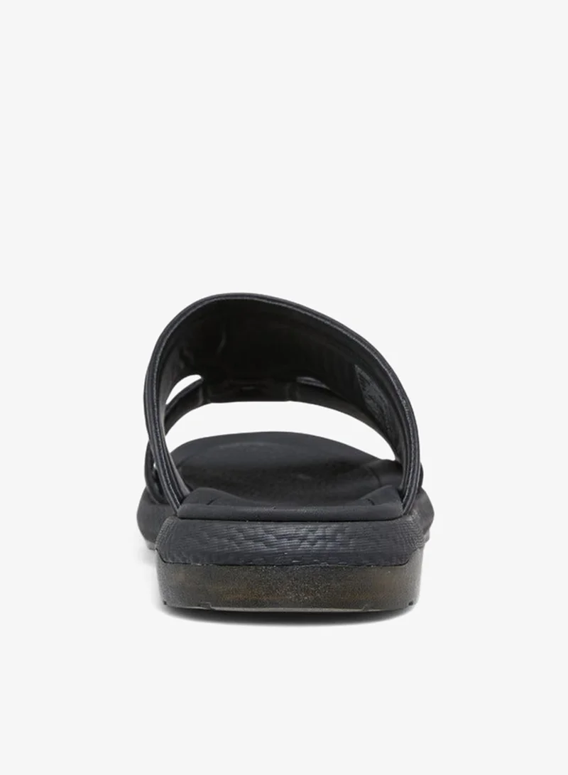 Le Confort Men Logo Embossed Slip-On Comfort Sandals