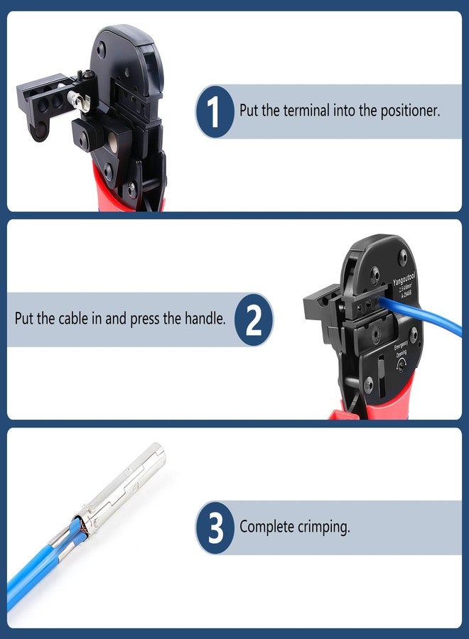 Yangoutool Solar Crimping Tool YG-2546B for AWG 14-10(2.5/4/6.0mm2) PV Connectors - Solar Panel wiring Crimper with Positioning Placement Bracket - Image 5