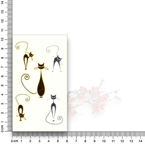 S.A.V.I 3D Temporary Tattoo Golden and Silver Metallic Sticker Design Size 10.5x6cm - 1pc. (21), Gold, 11 g - Image 2