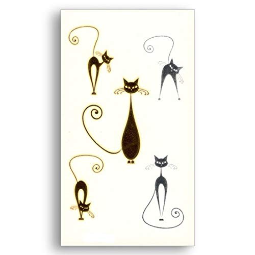 S.A.V.I 3D Temporary Tattoo Golden and Silver Metallic Sticker Design Size 10.5x6cm - 1pc. (21), Gold, 11 g - Image 1