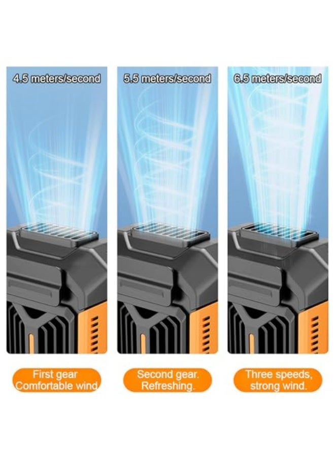 نيبمينينت مكيف هواء محمول من تي ال بي إن بي، مروحة شخصية قابلة للارتداء على الرقبة، مروحة حزام قابلة للتعليق على الخصر لمبردات الهواء المحمولة، 3 سرعات للرياح مع ضوء للتخييم في الهواء الطلق والعمل (أخضر) - Image 5