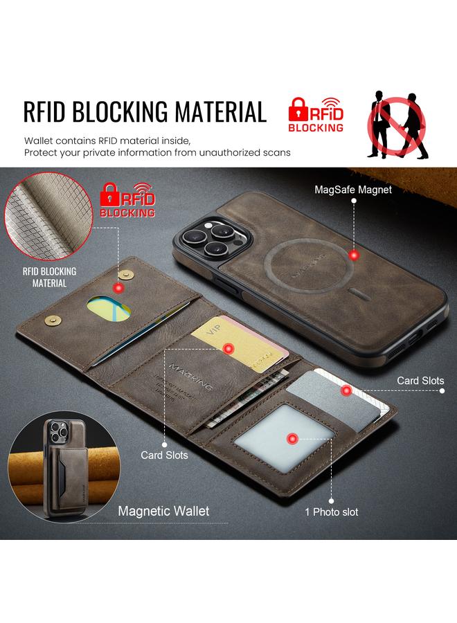 Dg Ming Case For iPhone 12 Pro Max MAGKING-K2 Series MagSafe RFID Card Bag Detachable Phone Case - Image 4
