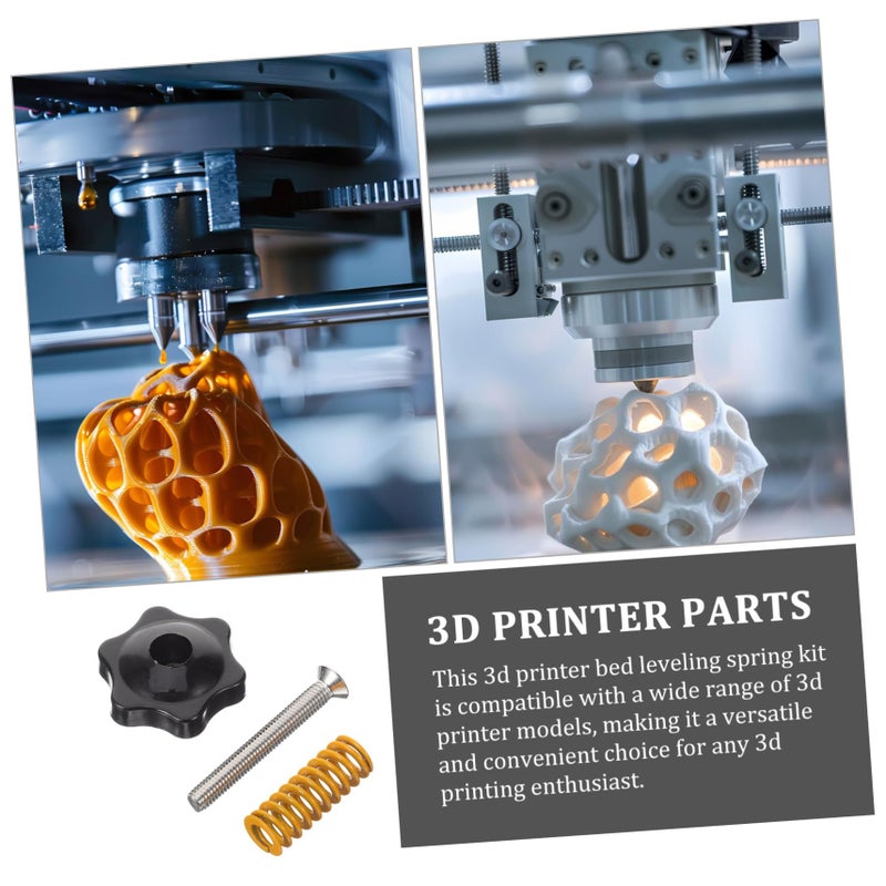 3D Printer Leveling Kit with 8pcs Yellow Springs for Accurate Bed Easy Installation - Image 4