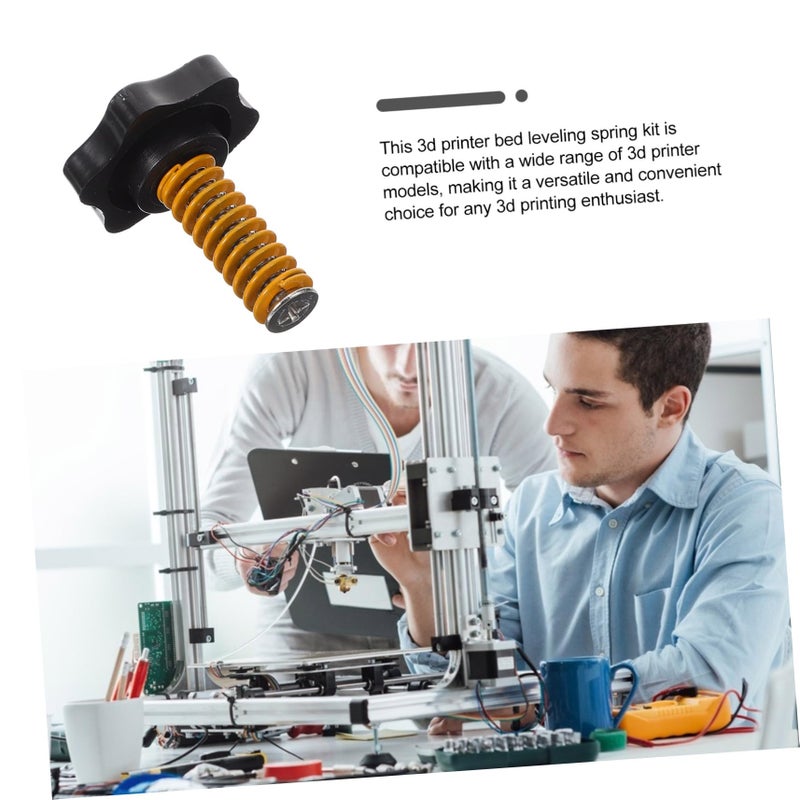 3D Printer Leveling Kit with 8pcs Yellow Springs for Accurate Bed Easy Installation - Image 5
