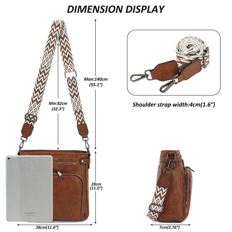TANTOMI Crossbody Bags for Women Purses for Women Trendy Leather Shoulder Handbags Travel Purse with 6 Card Slots - Image 3