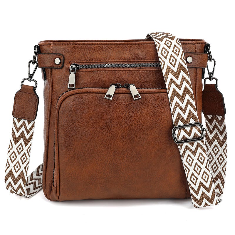 TANTOMI Crossbody Bags for Women Purses for Women Trendy Leather Shoulder Handbags Travel Purse with 6 Card Slots - Image 1