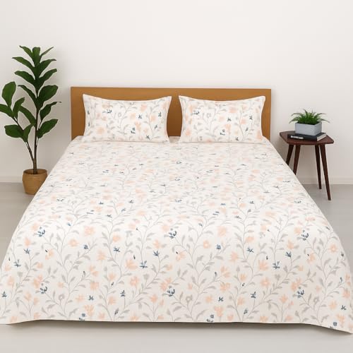 ARLinen Microfiber Bedsheet for King Size Bed – 108 x 108 Inch – Includes 2 Pillow Covers – Soft & Wrinkle-Free Bedding Set (Pink White Waverly) - Image 1