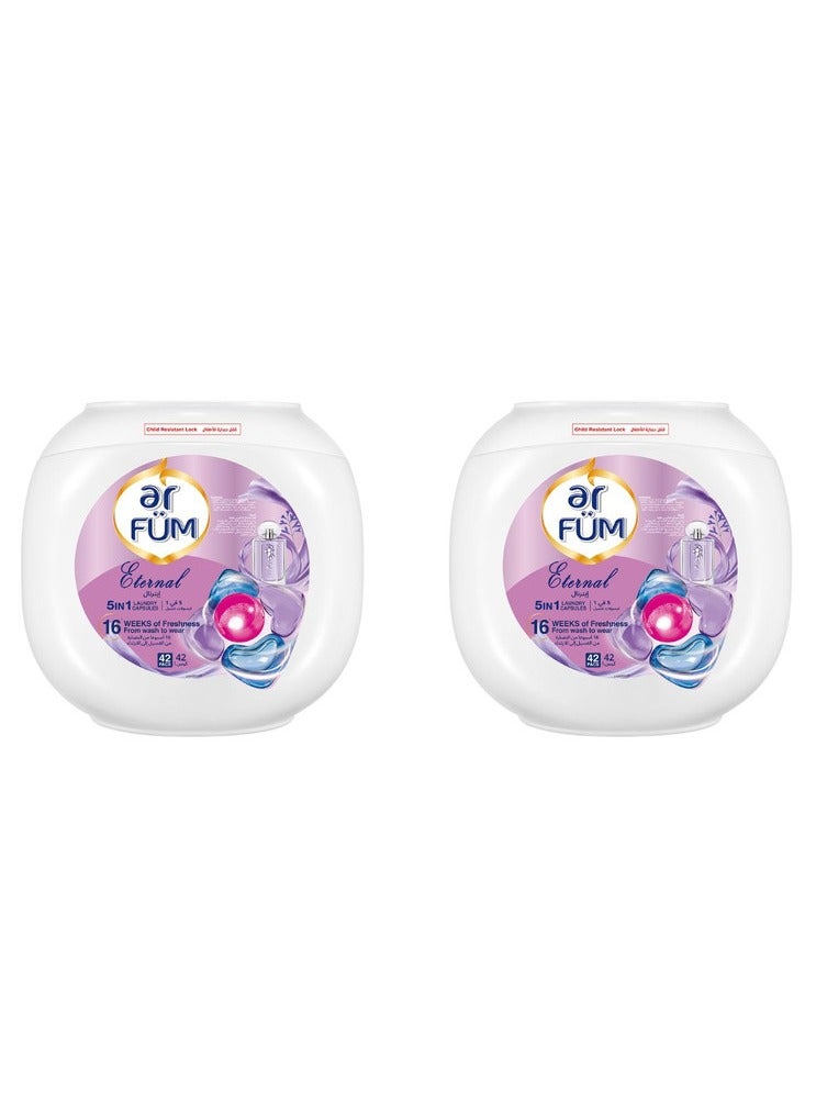 ar FUM أر فوم 5 في 1 كبسولات منظف الغسيل الأبدي