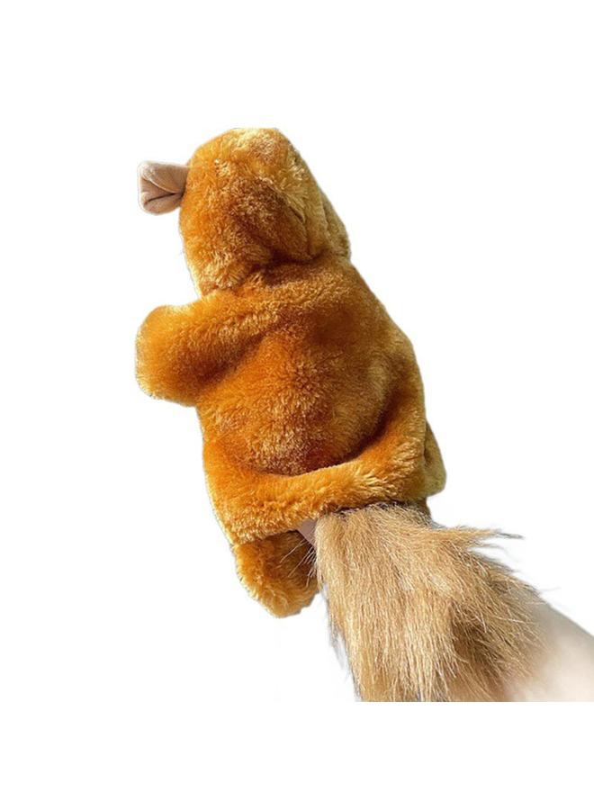 Bluejw New Plastic Nose Squirrel Hand Doll Toy Large Animal Plush Doll Small - Image 5