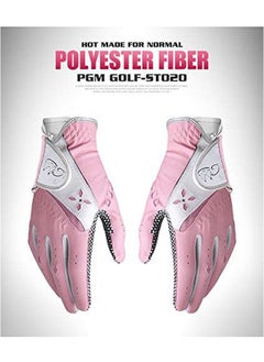 General Women's Golf Gloves, 1 Pair of All-Weather Golf Gloves with PU Fabric, Non-Slip Grips, Women's Left and Right Hand Breathable Golf Gloves, Pink  - Image 4