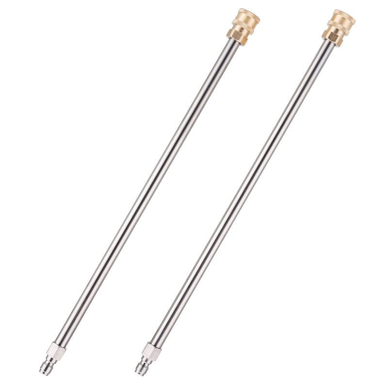 JOEJET Power Washer Extension Wand 17 Inch Stainless Steel Pressure Washer Lance with 14 Inch Quick Connect 2 Pack - Image 2