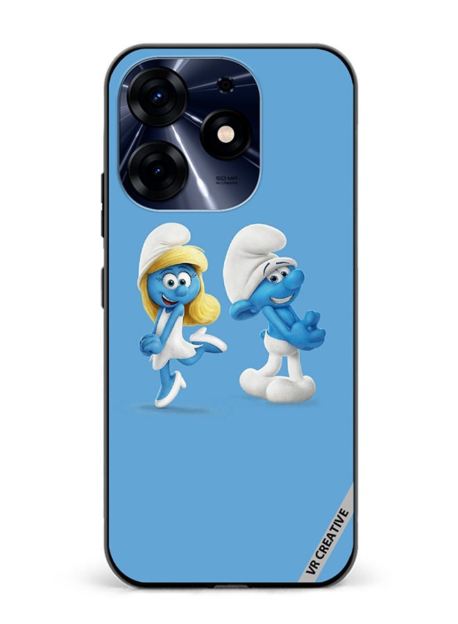 VR CREATIVE Protective Case Cover For Tecno Spark 10 Pro The Smurfs Design Multicolour - Image 1