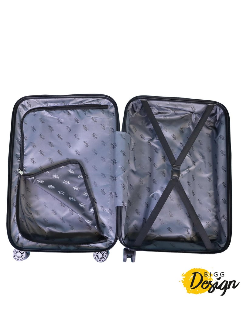 Biggdesign - BiggDesign Moods Up Suitcase, High Resistant and Durable ABS Material, 360° Rotating Silicone Wheels, Secure Journeys with Special Lock System, 45 kg Carrying Capacity, 28", Large Size, Black - Image 1