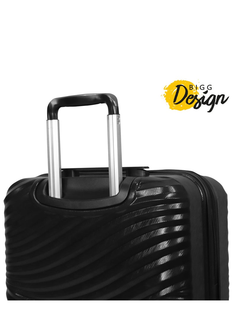Biggdesign - BiggDesign Moods Up Suitcase, High Resistant and Durable ABS Material, 360° Rotating Silicone Wheels, Secure Journeys with Special Lock System, 45 kg Carrying Capacity, 28", Large Size, Black - Image 1