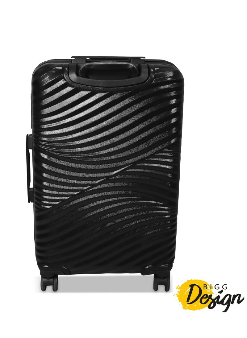 Biggdesign - BiggDesign Moods Up Suitcase, High Resistant and Durable ABS Material, 360° Rotating Silicone Wheels, Secure Journeys with Special Lock System, 45 kg Carrying Capacity, 28", Large Size, Black - Image 1