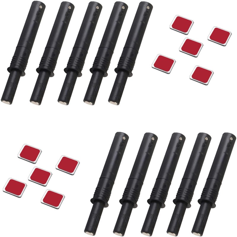 bjsdkff 10 Pcs Magnetic Push Latches for Cabinet Push to Open Door Latch Soft Quiet Close Closers Push to Open Cabinet Door Latch for Closure Cabinet Drawer Wardrobe Kitchen Door (Trumpet) - Image 1