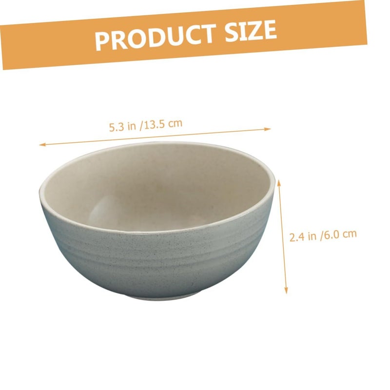 5Pcs Wheat Straw Bowls Unbreakable Lightweight Dishwasher Microwave Safe Dinnerware Set - Image 3