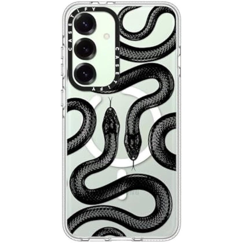Casetify Magnetic Clear Galaxy S25+ Case 【Compatible with Magsafe】 - Black Kingsnake - Image 3