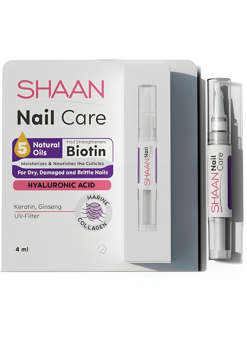 شان عناية الأظافر مع 5 زيوت طبيعية - لترطيب وتقوية الأظافر الجافة والتالفة - 4 مل