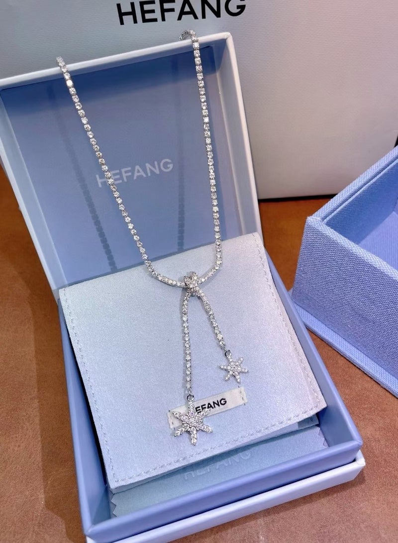 HEFANG Personalized And Fashionable Wishing Snow Necklace  - Image 1
