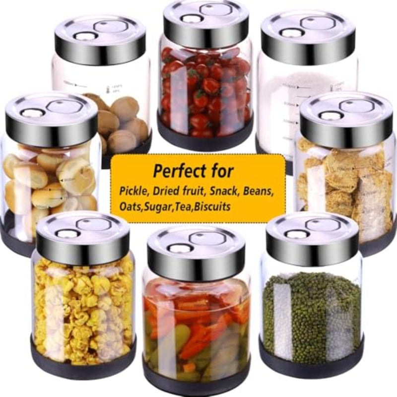baihuoFermentation Mason Jar, 33.8 oz Airless Inner Lid Glass Pickle Jar, 100% Airtight Leakproof Mason Jar, Large Glass Storage with Wide Mouth for Pickle, Candy, Loose Tea, Gherkin, Dill Sliced Pickles - Image 4