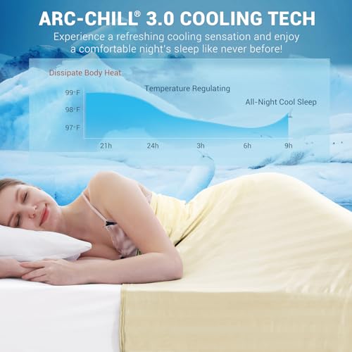 Elegear Revolutionary Cooling Throw Blanket, Absorbs Heat to Keep Body Cool for Night Sweats, Double Sided Arc-Chill3.0 Cooling Fiber Q-Max>0.5, Lightweight Summer Cold Blankets for Sleeping 51“ x 67” - Image 2