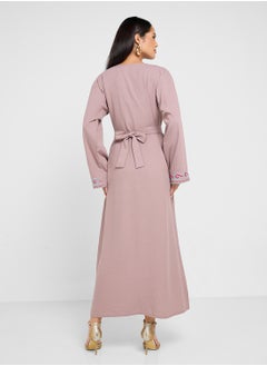 hayas closet Emroidered Belted Jalabiya  - Image 2