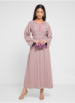 hayas closet Emroidered Belted Jalabiya  - Image 1