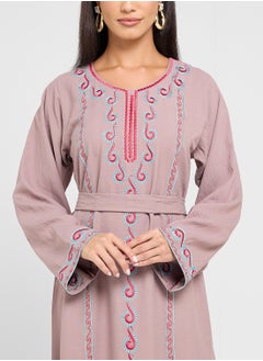 hayas closet Emroidered Belted Jalabiya  - Image 3