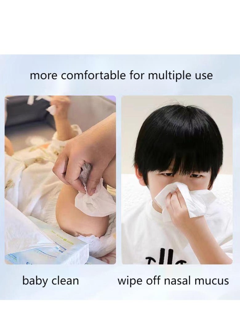 Generic - Moisture rich tissue cream paper for babies and rhinitis or cold patient and delicate skin 4packs - Image 1