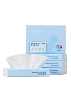 Moisture rich tissue cream paper for babies and rhinitis or cold patient and delicate skin 4packs