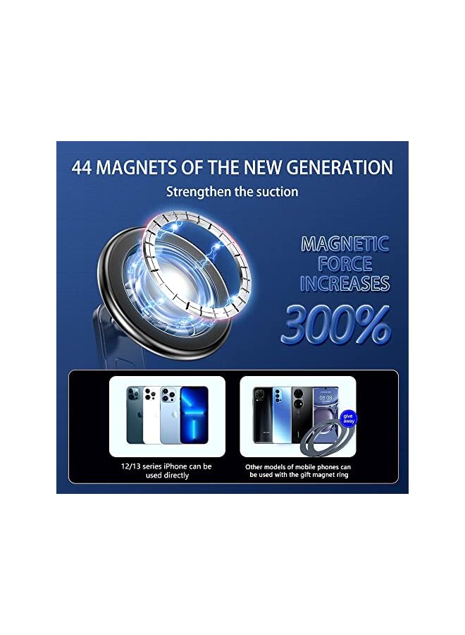 Excefore Compatible For Magsafe Car Mount [2022 New Upgrade] Car Vent 360° Rotation Magnetic Phone Holder For Car, Cell Phone Holder For Magsafe Iphone 12 13 14 Pro Max/All Smart Phones(Black) - Image 5