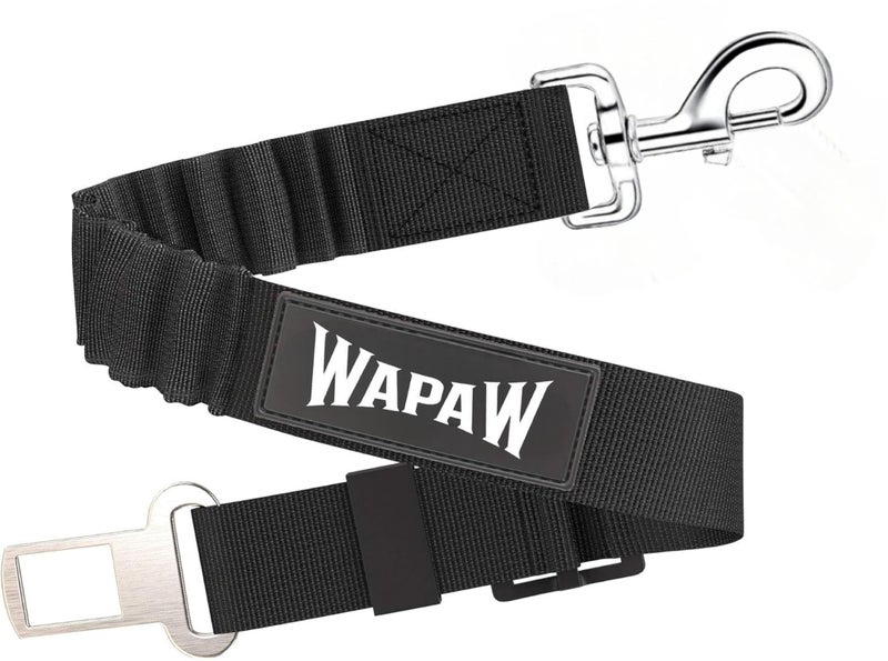 WapaW Pet Car Seat Belt - Car Harness for Dogs Adjustable Safety Seat Belt for Car. Durable Nylon Reflective Elastic with Bungee Buffer for Shock Attenuation (Pack of 1) - Image 1