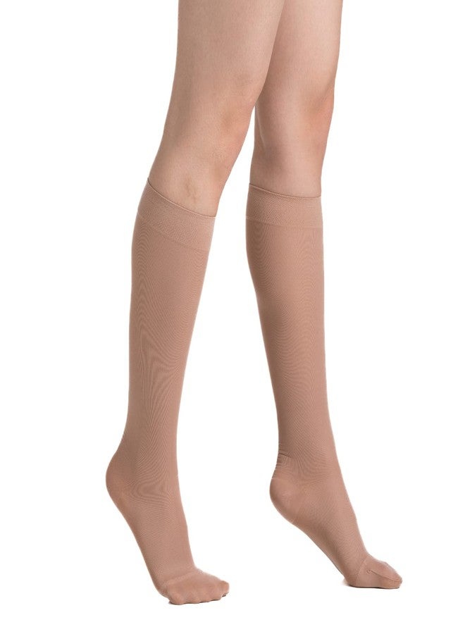 EvoNation Women’s Knee High 15-20 mmHg Graduated Compression Microfiber Opaque Socks - Moderate Pressure Compression Garment - Image 2