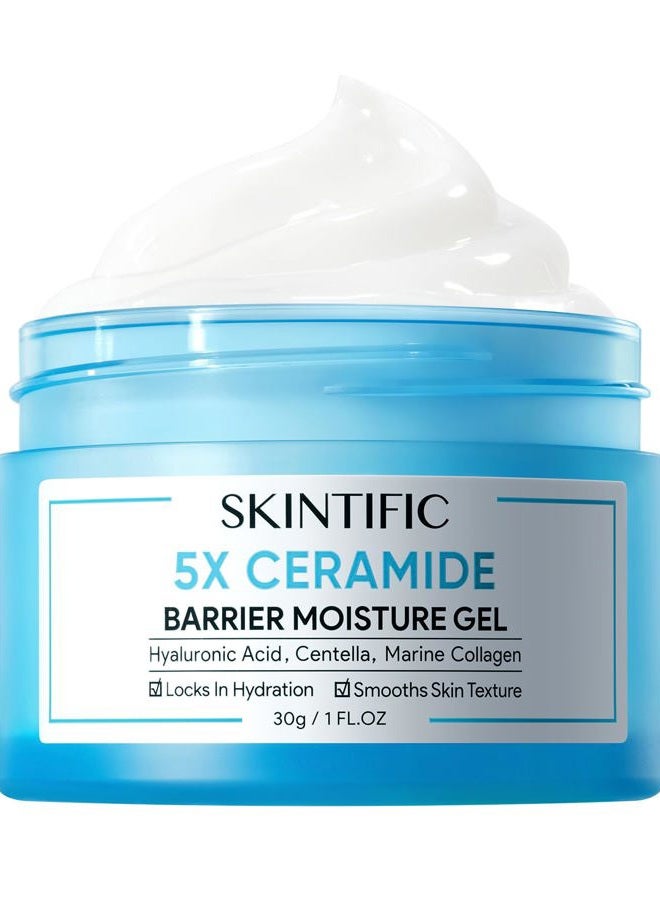 SKINTIFIC 5X Ceramides Moisture Barrier Cream, Hydrating Skin Barrier Repair Face Moisturizer for All Skin Types with Hyaluronic Acid & Centella, Daily Moisturizer, Non-Comedogenic - Image 1