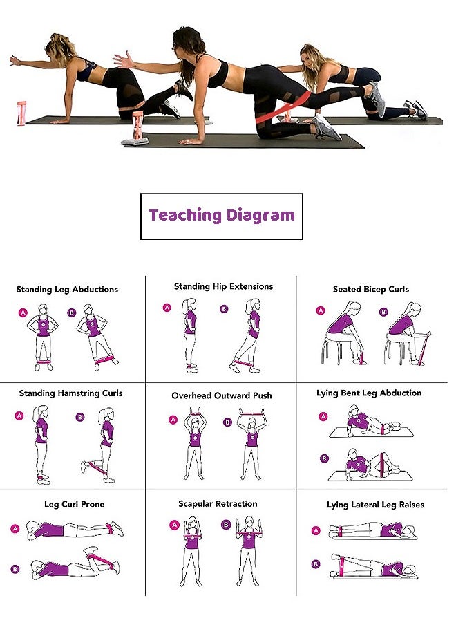 KINGMAZI - 150 LBS Resistance Bands for Workout Kit Men & Women, Exercise Resistance Tubes Set Workout Bands with Door Anchor Handles Legs Ankle Straps for Training Home Shape Body，Pink - Image 1