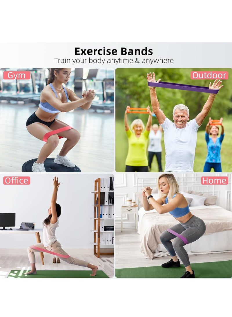 KINGMAZI - 150 LBS Resistance Bands for Workout Kit Men & Women, Exercise Resistance Tubes Set Workout Bands with Door Anchor Handles Legs Ankle Straps for Training Home Shape Body，Pink - Image 1