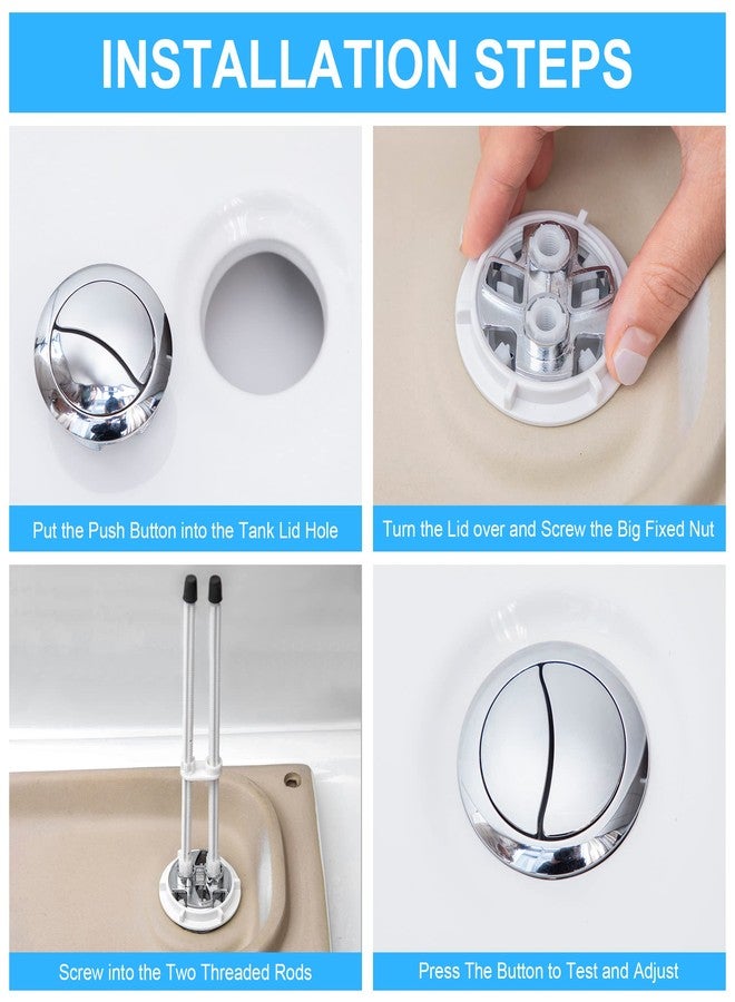 Enhon 2pack 48mm Toilet Tank Buttons, Flush Valve Dual Push Button Replacement Adjustable, Compatible with Glacier Bay Aquasource, American Standard, Twfords, Armitage Shanks, Geberit - Image 4