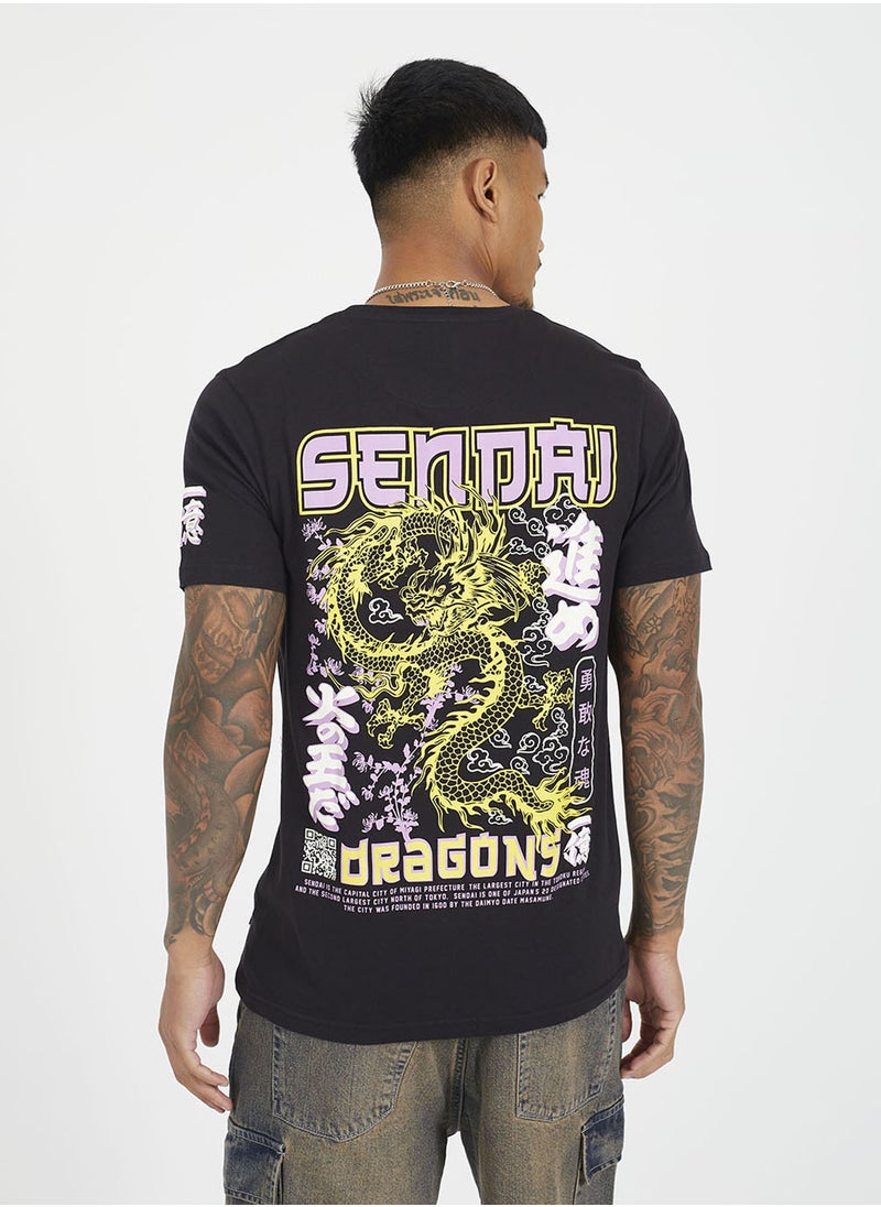BRAVE SOUL - Graphic Print T-Shirt - Image 1