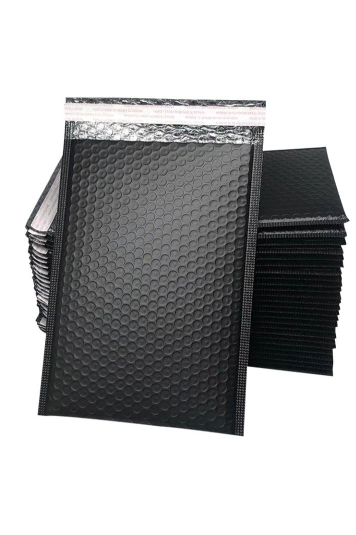 الواحة-TH عبوة من 20 كيسًا بريديًا ذاتي الغلق بفقاعات مقاس 18×23 سم، كيس مبطن للتغليف والشحن، باللون الأسود - Image 1