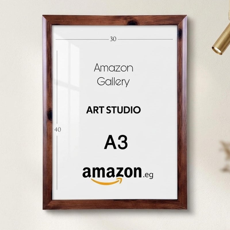 A3 Photo Frame 30x40 Cm,Wall (Brown-M10) - Image 1
