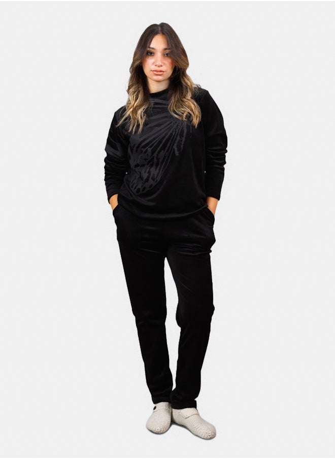 SHECHICK Shechick Butterfly Dreams Black Pajama Set  - Image 1